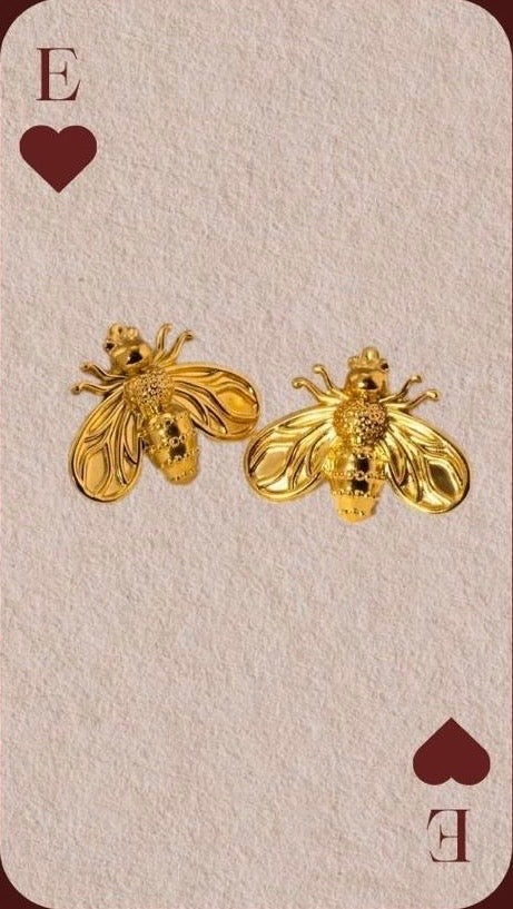Golden Bee Studs