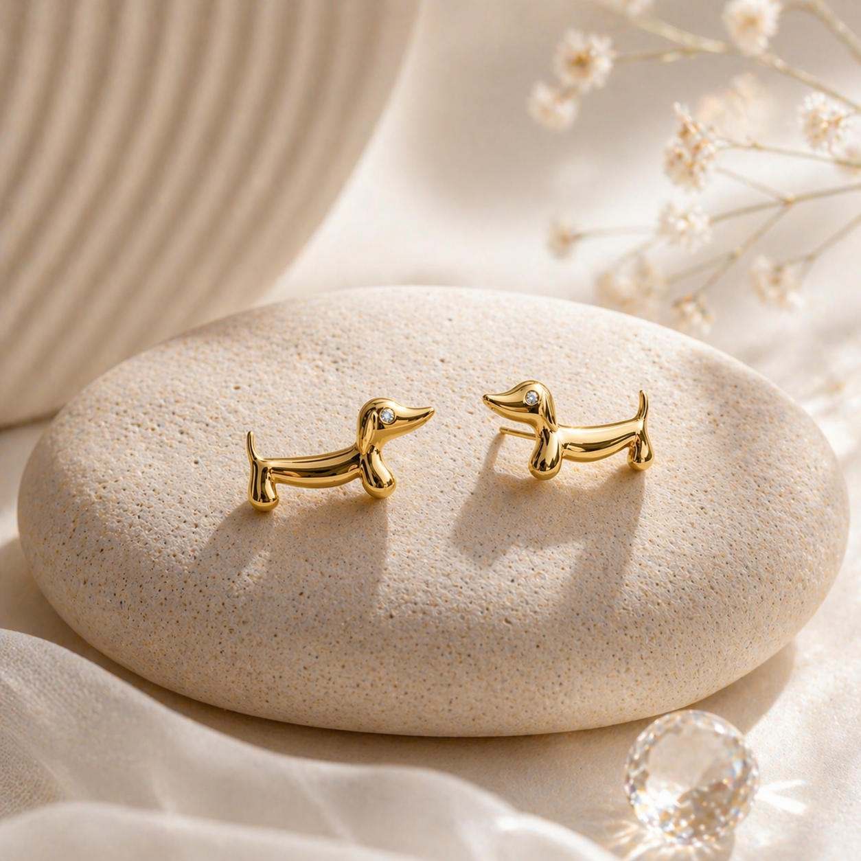 Pawfect Pup Gold Studs