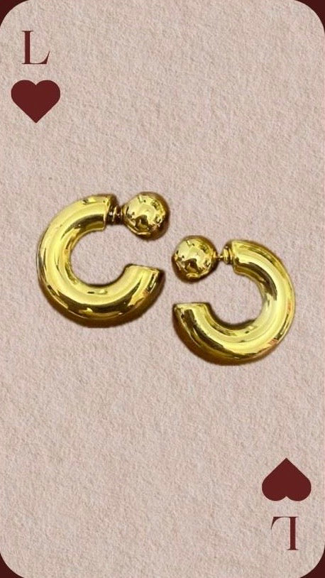 Golden Crescent Hoops