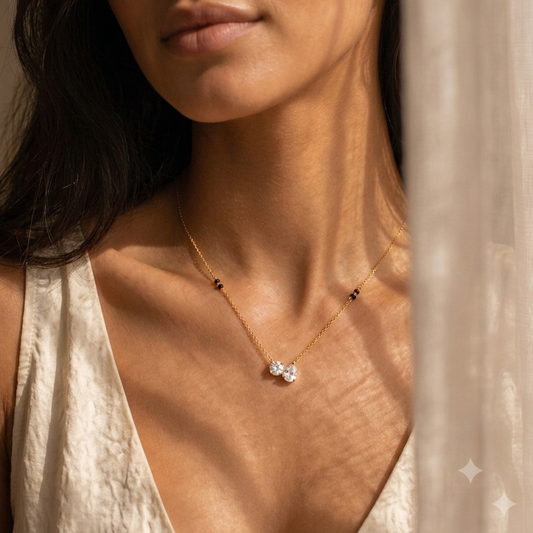 The pair glow Mangalsutra